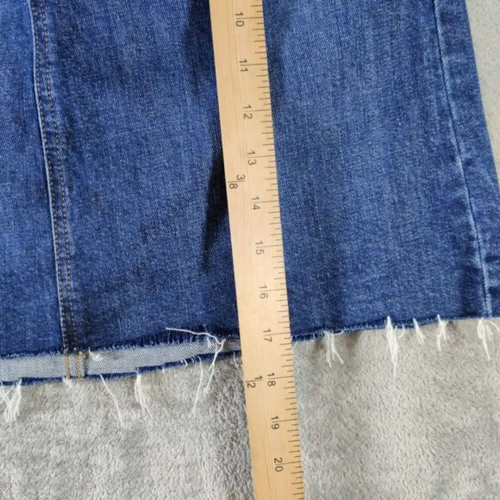 J.Crew Jean Skirt Womens‎ 26 Blue Denim Dark Wash Mini Biker Skater